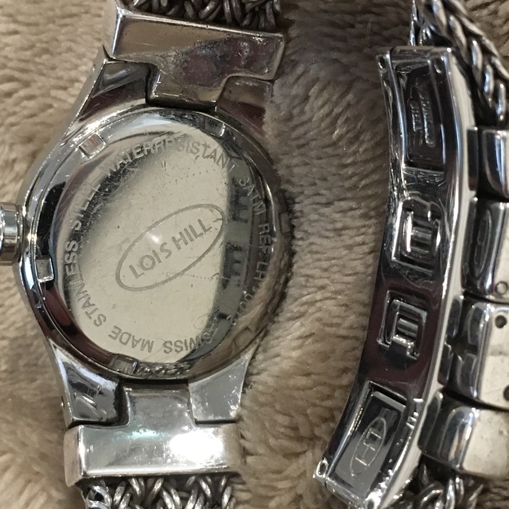 LOIS HILL Scroll Face Sterling Silver Bracelet Watch - Picture 10 of 13